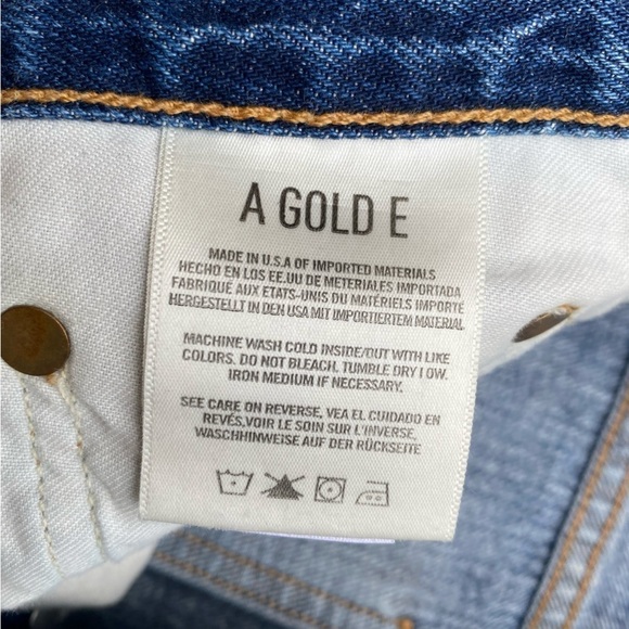 AGOLDE Jamie High Rise Classic Jeans in GRADE Chew Hem  size 25 - Picture 5 of 8